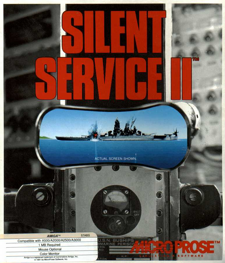Silent Service II box art for Amiga